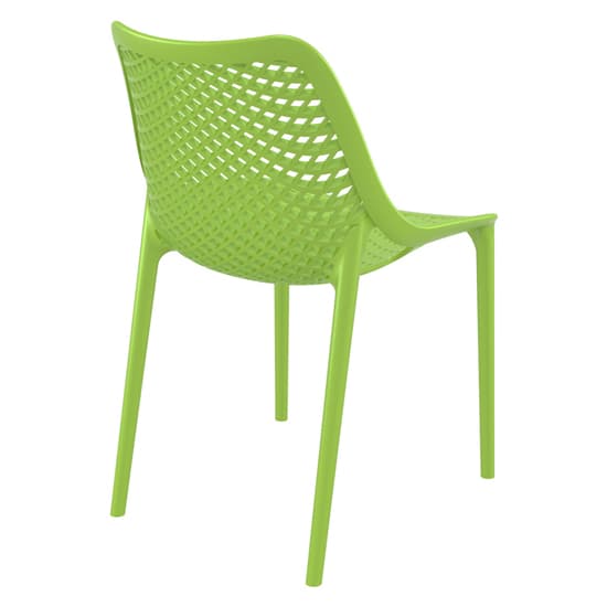 Aultas Outdoor Tropical Green Stacking Dining Chairs In Pair_5