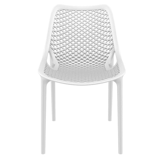 Aultas Outdoor White Stacking Dining Chairs In Pair_3