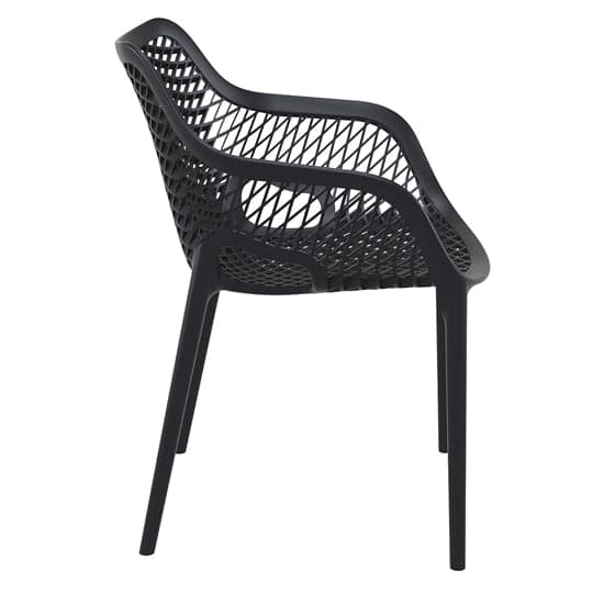 Aultos Outdoor Black Stacking Armchairs In Pair_4