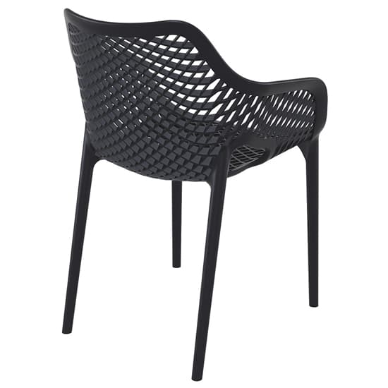 Aultos Outdoor Black Stacking Armchairs In Pair_5