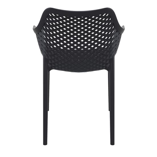 Aultos Outdoor Black Stacking Armchairs In Pair_6
