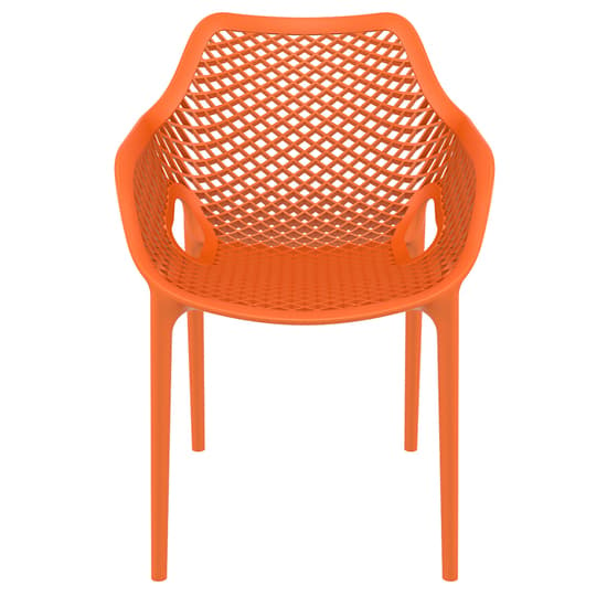 Aultos Outdoor Orange Stacking Armchairs In Pair_3