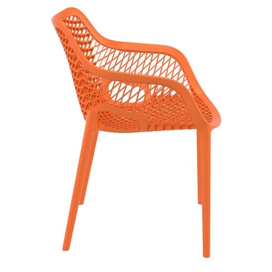 Aultos Outdoor Orange Stacking Armchairs In Pair_4