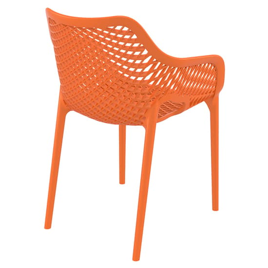Aultos Outdoor Orange Stacking Armchairs In Pair_5