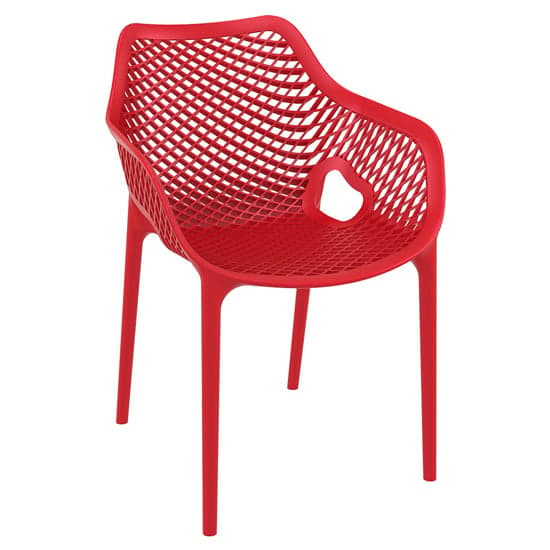 Aultos Outdoor Red Stacking Armchairs In Pair_2