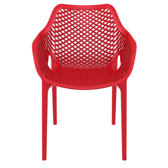 Aultos Outdoor Red Stacking Armchairs In Pair_3