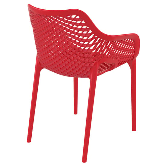 Aultos Outdoor Red Stacking Armchairs In Pair_5