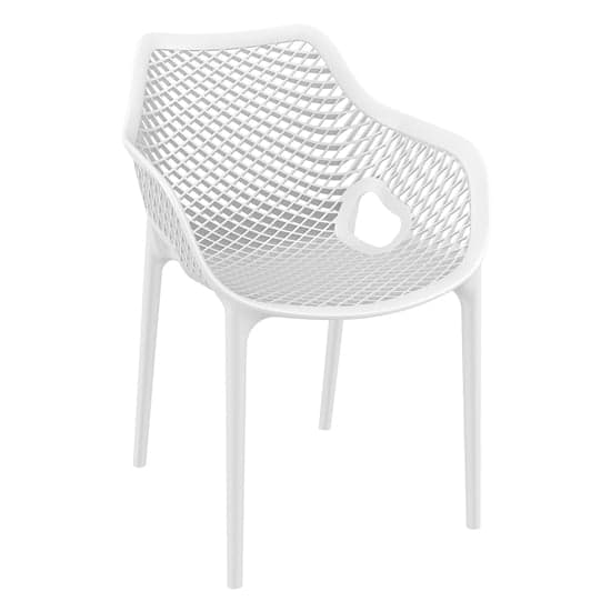 Aultos Outdoor Stacking Armchair In White_1
