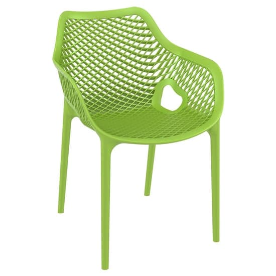 Aultos Outdoor Tropical Green Stacking Armchairs In Pair_2
