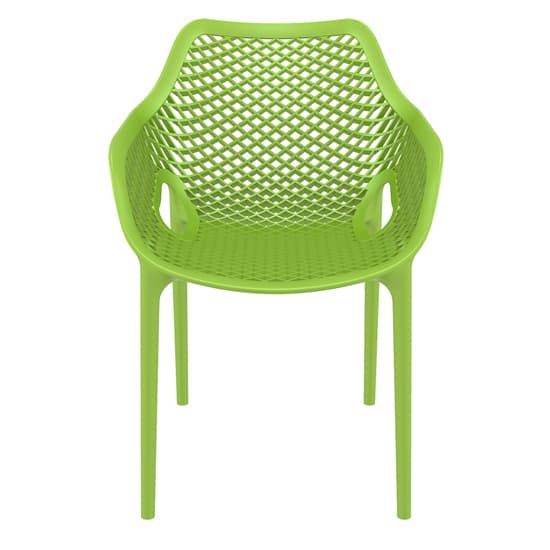Aultos Outdoor Tropical Green Stacking Armchairs In Pair_3