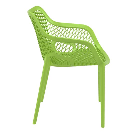 Aultos Outdoor Tropical Green Stacking Armchairs In Pair_4