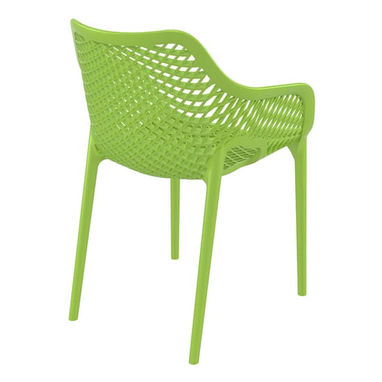 Aultos Outdoor Tropical Green Stacking Armchairs In Pair_5