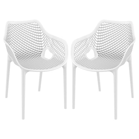 Aultos Outdoor White Stacking Armchairs In Pair_1