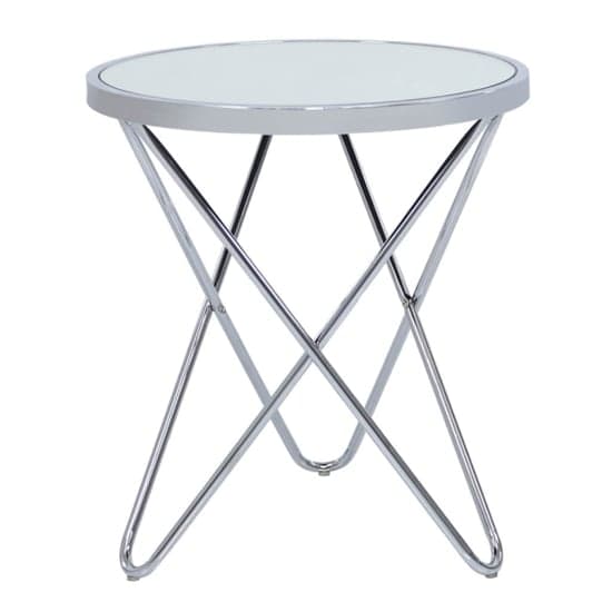 Aurora Clear Mirrored Top End Table Round In Silver_2