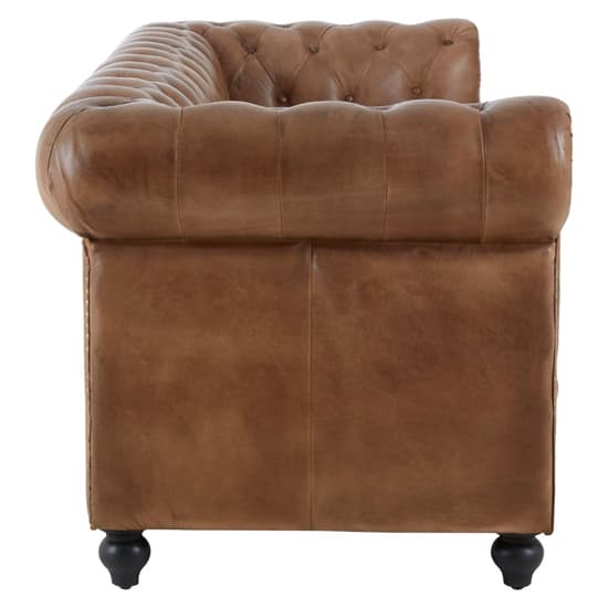 Australis Upholstered Leather 3 Seater Sofa In Brown_3