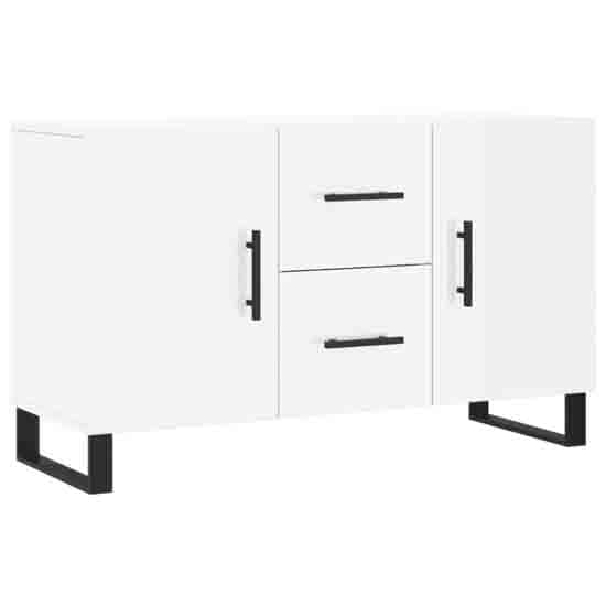 Avalon High Gloss Sideboard With 2 Doors 2 Drawers In White_2