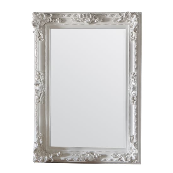 Avalon Rectangular Wooden Wall Mirror In White_1