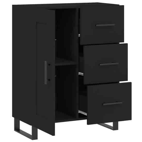Avalon Wooden Sideboard With 1 Door 3 Drawers In Black_3