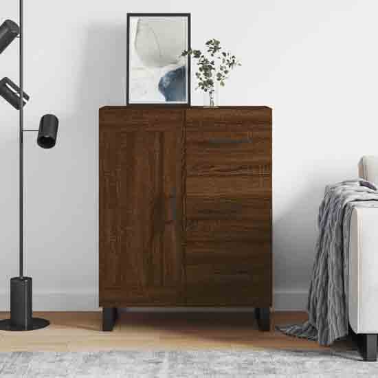 Avalon Wooden Sideboard With 1 Door 3 Drawers In Brown Oak_1