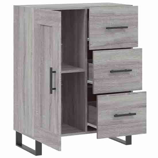 Avalon Wooden Sideboard With 1 Door 3 Drawers In Grey Sonoma_3