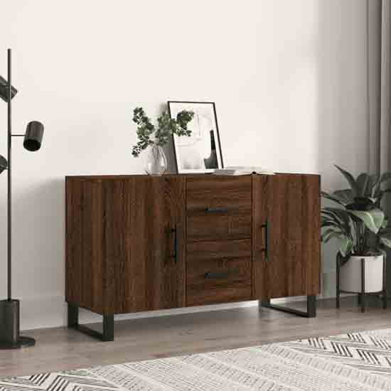 Avalon Wooden Sideboard With 2 Doors 2 Drawers In Brown Oak_1