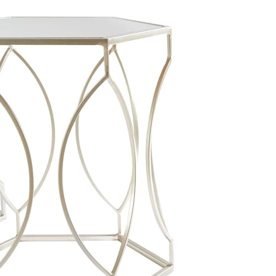 Avanto Hexagonal Glass Set of 2 Side Tables With Oval Frame_2