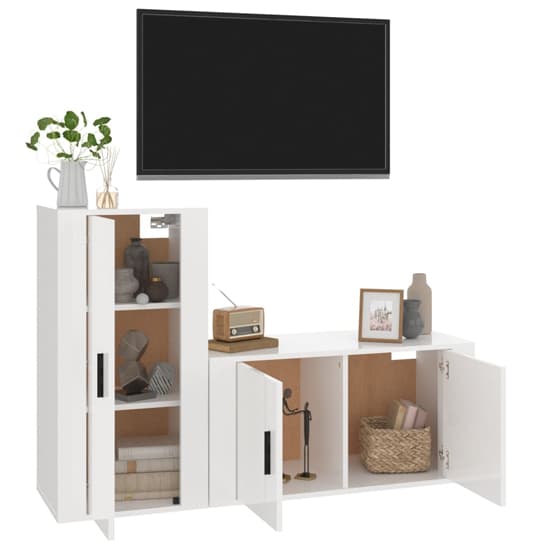 Avery High Gloss Entertainment Unit Wall Hung In White_3
