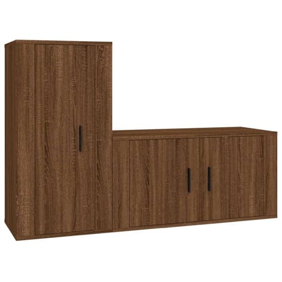 Avery Wooden Entertainment Unit Wall Hung In Brown Oak_2