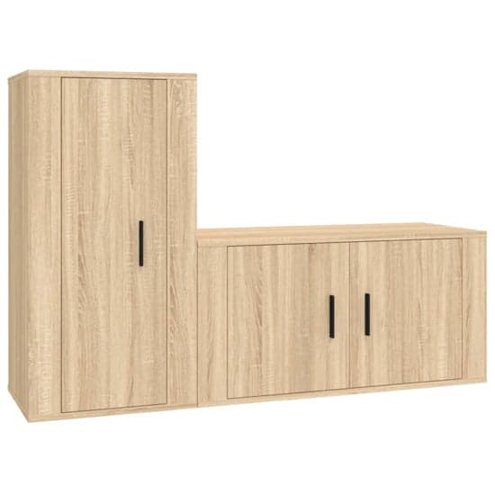 Avery Wooden Entertainment Unit Wall Hung In Sonoma Oak_2