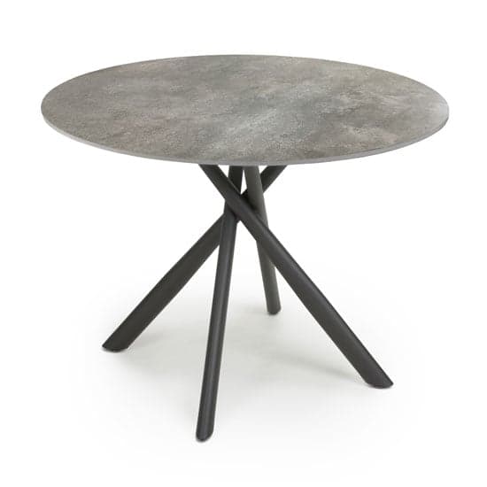 Accro Round Glass Top Dining Table In Grey_1
