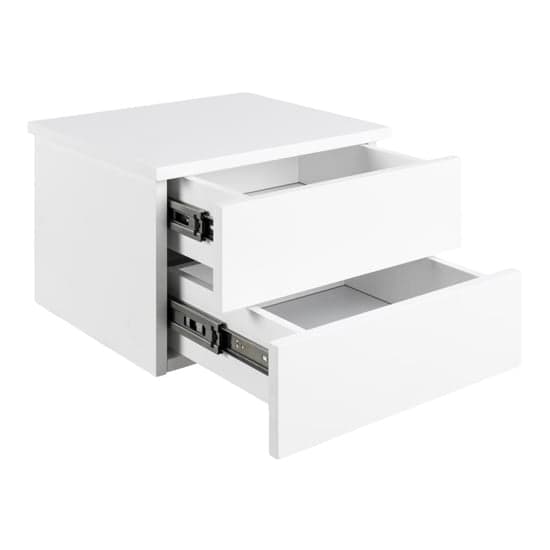 Aviana Wall Hung Wooden Bedside Cabinet With 2 Drawers In White_3