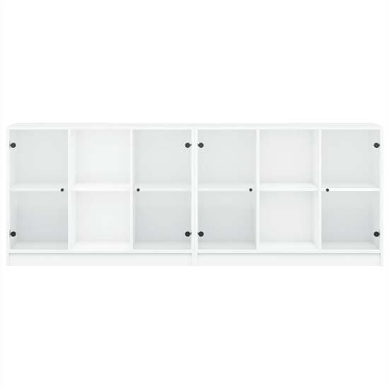 Avila Wooden Bookcase With 4 Doors In White_4