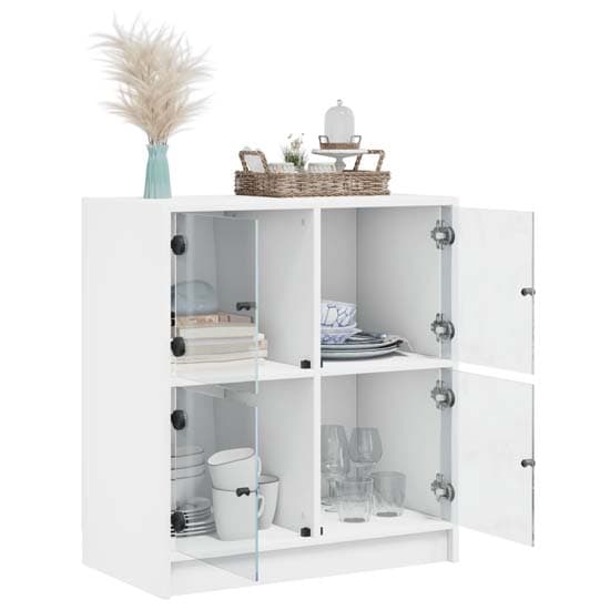 Avila Wooden Side Cabinet With 4 Glass Doors In White_3