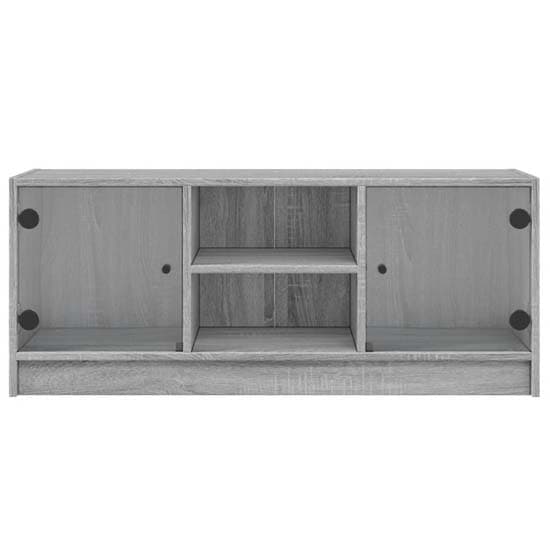 Avila Wooden TV Stand With 2 Glass Doors In Grey Sonoma Oak_3