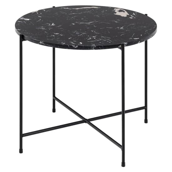 Avilla Marble Stone Side Table Large In Black_1