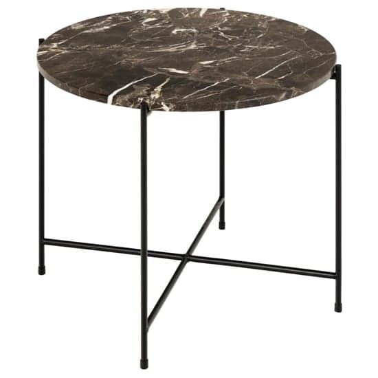 Avilla Marble Stone Side Table Large In Brown Emperador_1