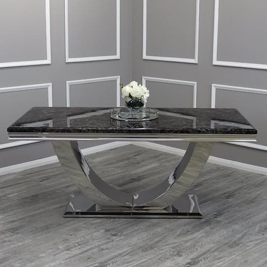 Avon Black Marble Dining Table With 6 Elmira Black Chairs_2
