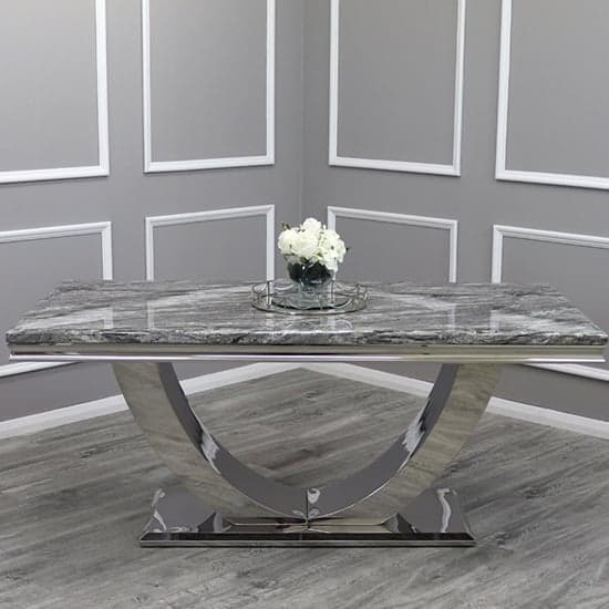 Avon Dark Grey Marble Dining Table 4 Elmira Dark Grey Chairs_2