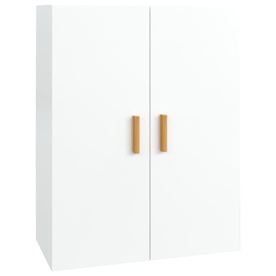 Avon High Gloss Wall Storage Cabinet With 2 Doors In White_2