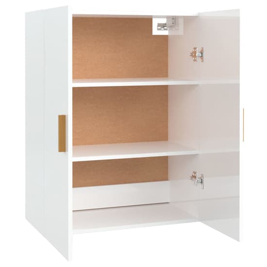 Avon High Gloss Wall Storage Cabinet With 2 Doors In White_4
