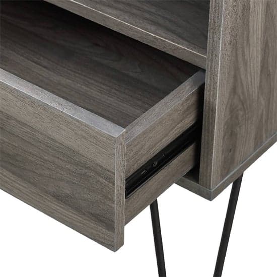 Avon Wooden Side Table With 1 Drawer In Slate Grey_2