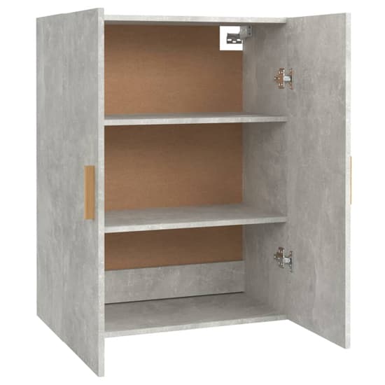 Avon Wooden Wall Storage Cabinet With 2 Door In Concrete Effect_4