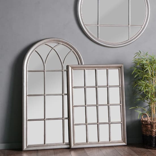Avondale Wall Mirror In Antique Silver Wooden Frame_3