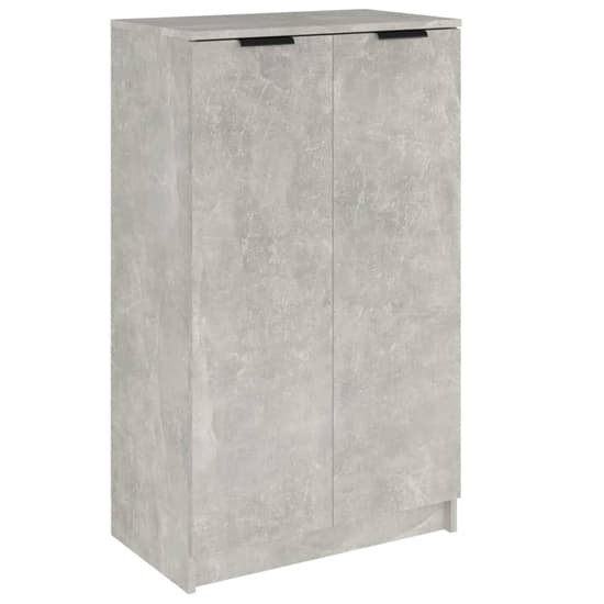 Avory Shoe Storage Cabinet With 2 Doors In Concrete Effect_3
