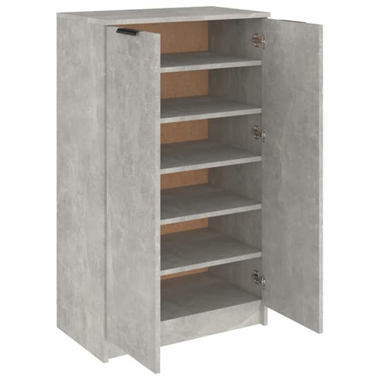 Avory Shoe Storage Cabinet With 2 Doors In Concrete Effect_5