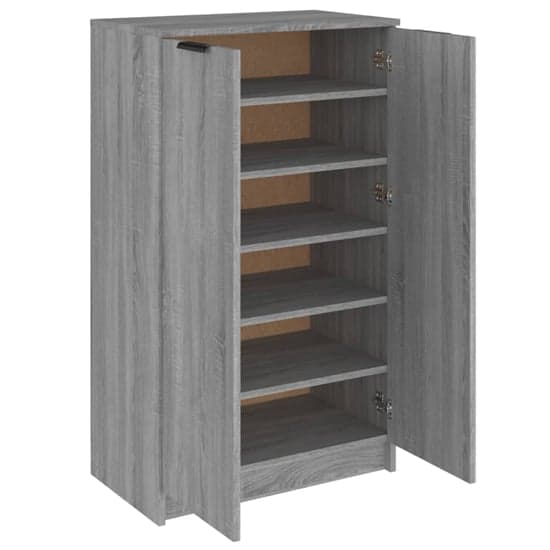 Avory Shoe Storage Cabinet With 2 Doors In Grey Sonoma Oak_5