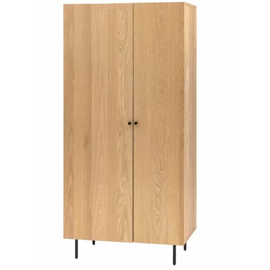 Axamer Wooden Wardrobe With 2 Doors In Natural_5