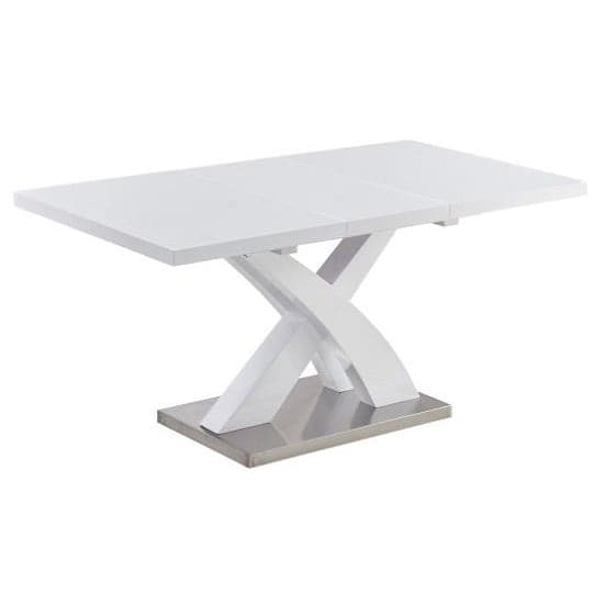 Axara Small Extending White Dining Table 4 Gia Teal Chairs_2