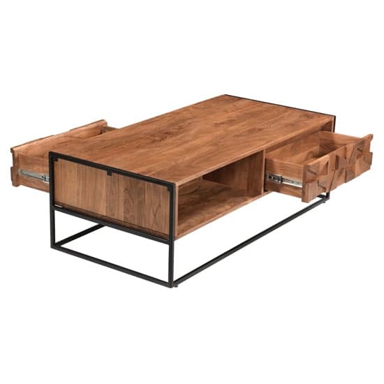 Axis Acacia Wood Coffee Table With 2 Drawers In Natural_2