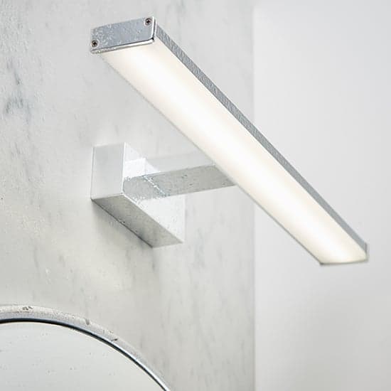 Axis Frosted Plastic Wall Light In Chrome_2